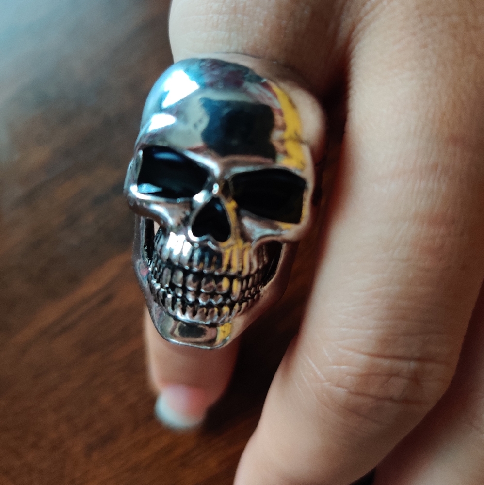 Skull Solid Silver Ring - image 7